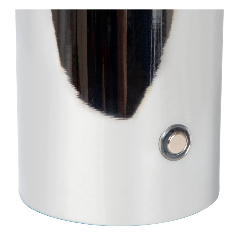 Lucide VIVO - Rechargeable Table lamp - Battery pack - Ø 8 cm - LED Dim. - E27 - 1x1W 2700K - Chrome